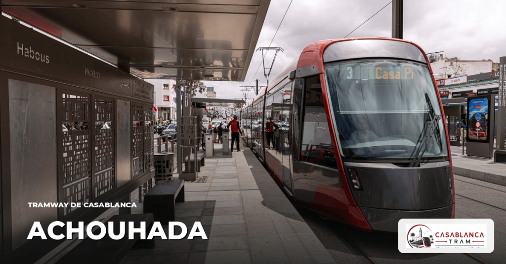 Station Achouhada sur la Ligne 1, tramway de Casablanca
