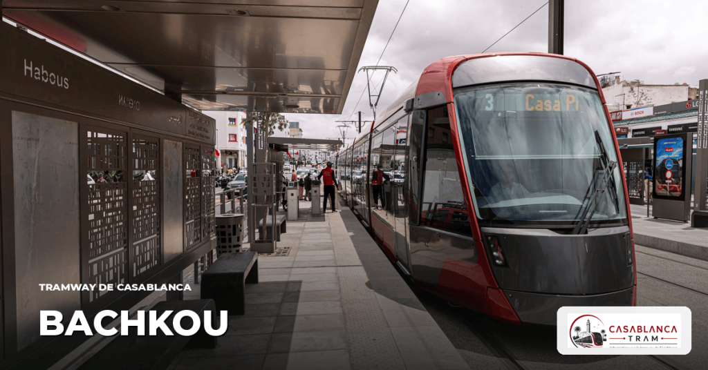 Station Bachkou sur la Ligne 1, tramway de Casablanca