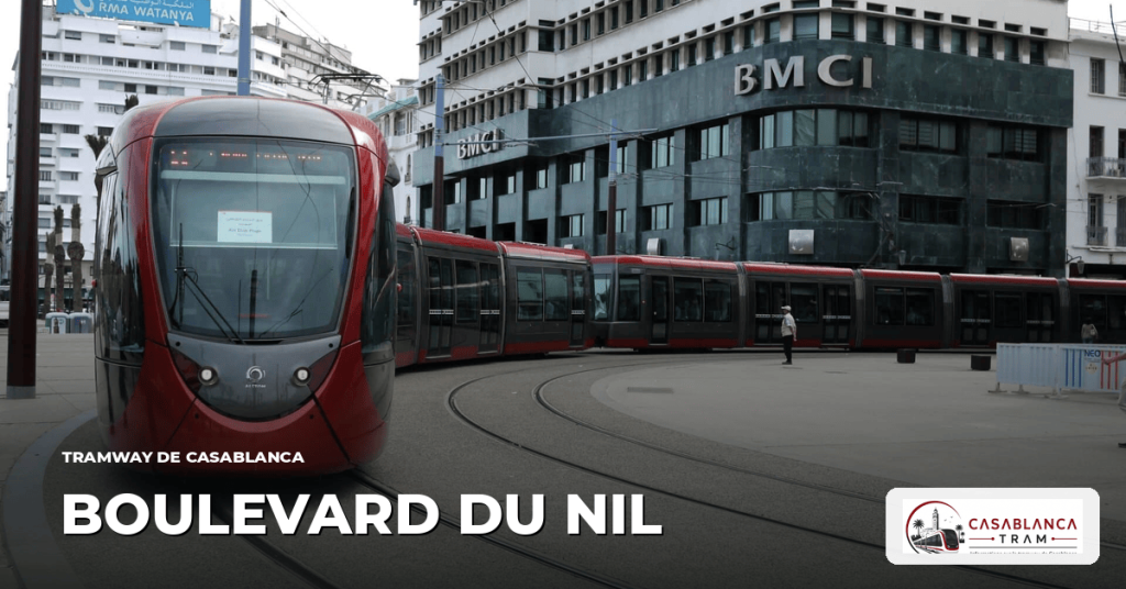 Station Boulevard du Nil sur la Ligne 4, tramway de Casablanca