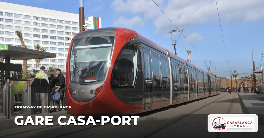 Station Gare Casa-Port sur la Ligne 3, tramway de Casablanca