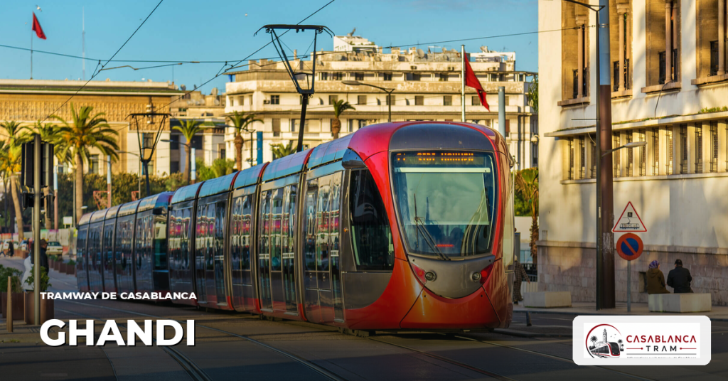 Station Ghandi sur la Ligne 2, tramway de Casablanca