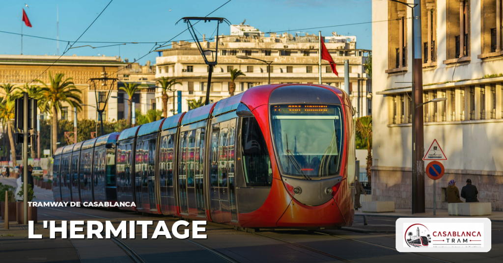 Station L'Hermitage sur la Ligne 2, tramway de Casablanca