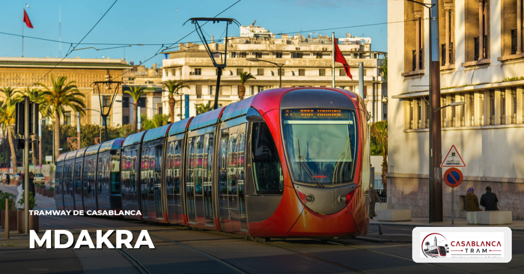 Station Mdakra sur la Ligne 2, tramway de Casablanca