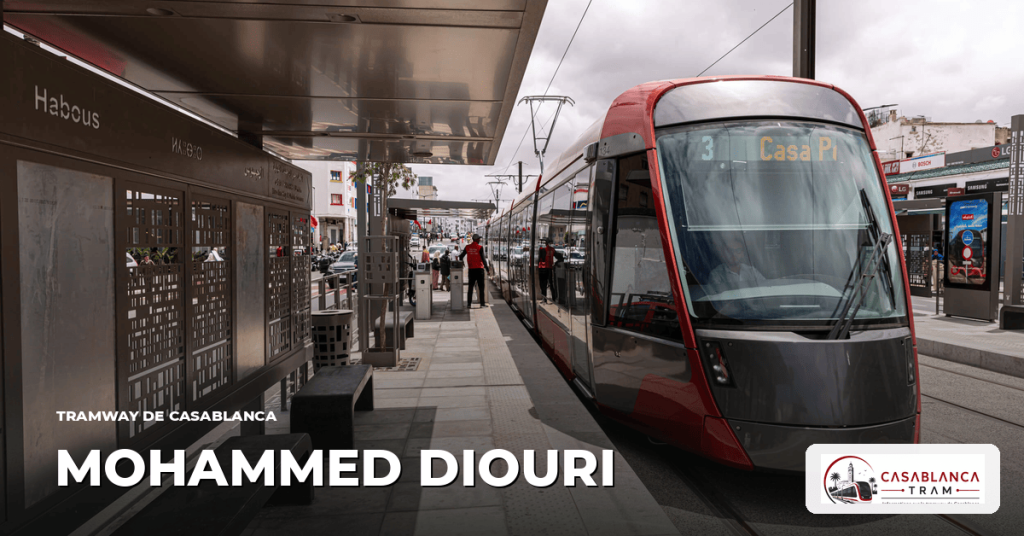 Station Mohammed Diouri sur la Ligne 1, tramway de Casablanca