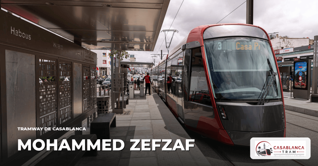 Station Mohammed Zefzaf sur la Ligne 1, tramway de Casablanca