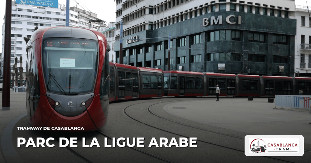 Station Parc de la Ligue Arabe sur la Ligne 4, tramway de Casablanca