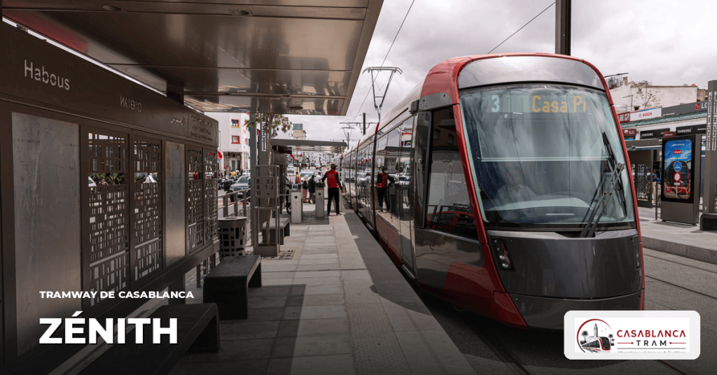 Station Zénith sur la Ligne 1, tramway de Casablanca